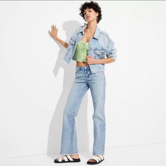Women's Low-Rise Bootcut Jeans - Wild Fable™ Light wash 17 - Picture 1 of 3